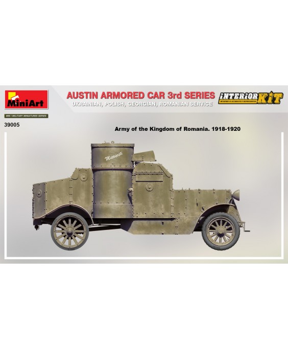 MiniArt modelis Austin Armored Car 3rd Series: Ukrainian, Polish,  Georgian, Romanian Service. Interior Kit 1/35