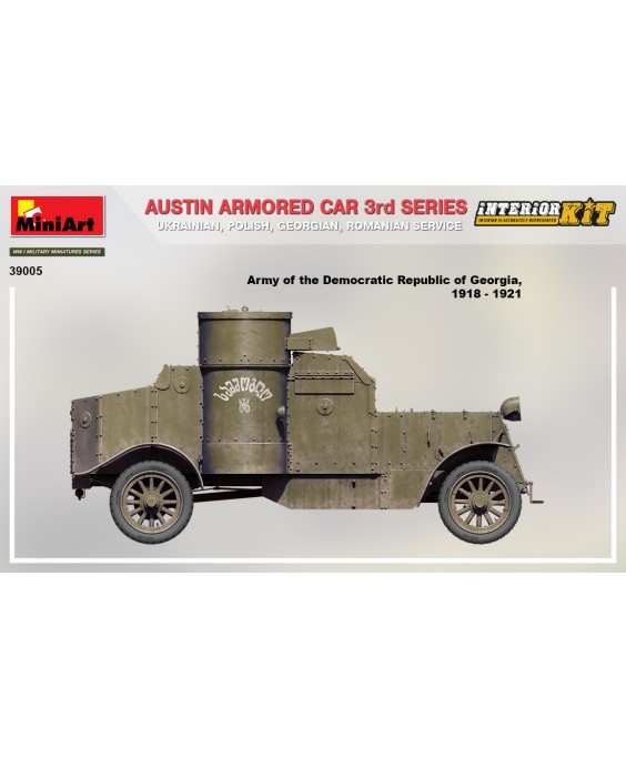 MiniArt modelis Austin Armored Car 3rd Series: Ukrainian, Polish,  Georgian, Romanian Service. Interior Kit 1/35