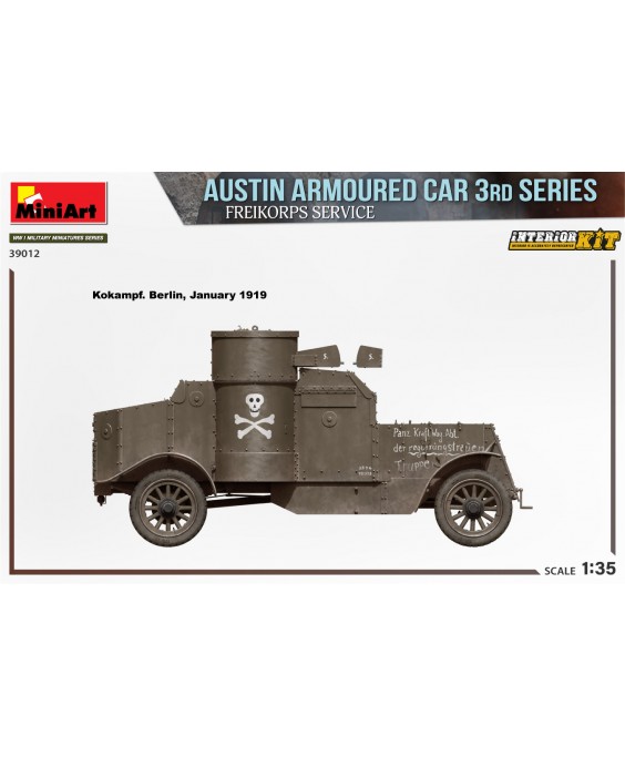 MiniArt modelis Austin Armoured car 3rd series:Freikops service. 1/35