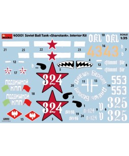 MiniArt  modelis Soviet Ball Tank Sharotank Interior kit 1/35