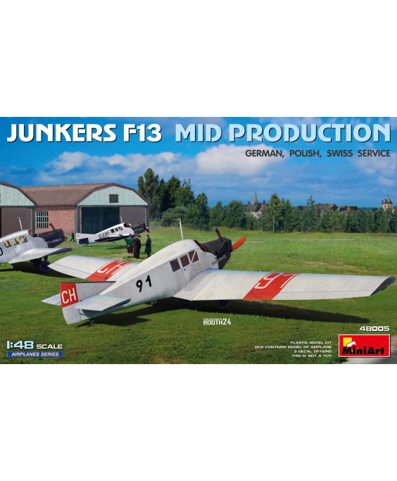 MiniArt Junkers F13. Mid Prod. German, Polish, Swiss Service 1/48