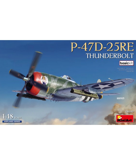 MiniArt modelis P-47D-25RE THUNDERBOLT. BASIC KIT 1/48
