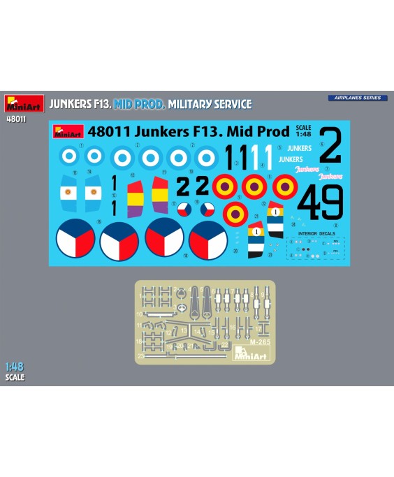 MiniArt JUNKERS F13. MID PROD. MILITARY SERVICE 1/48 MiniArt JUNKERS F13. MID PROD. MILITARY SERVICE 1/48