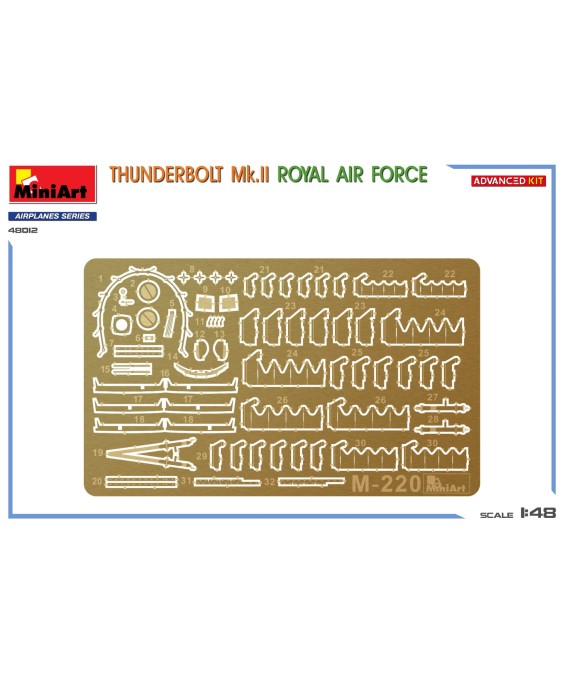 MiniArt modelis THUNDERBOLT Mk.II. ROYAL AIR FORCE 1/48