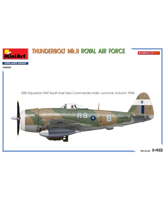 MiniArt modelis THUNDERBOLT Mk.II. ROYAL AIR FORCE 1/48