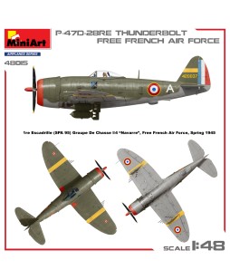 MiniArt modelis P-47D-28RE THUNDERBOLT. FREE FRENCH AIR FORCE 1/48