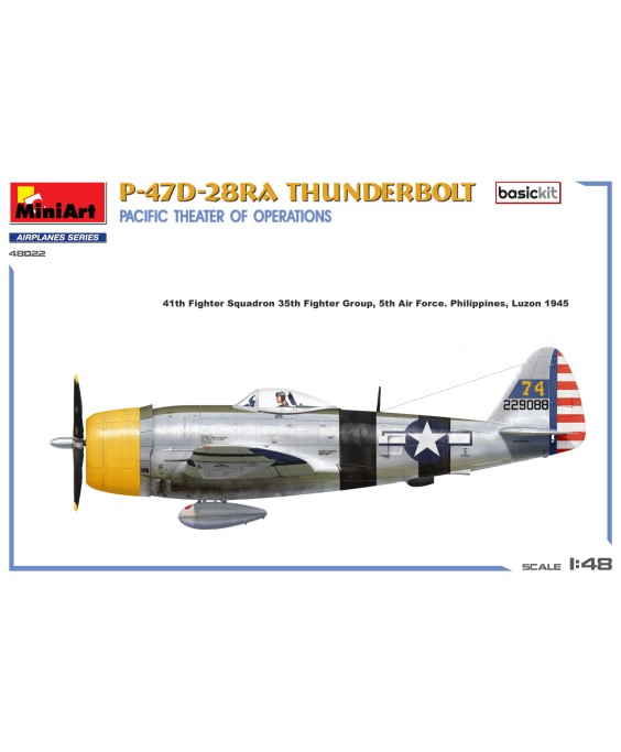 MiniArt modelis P-47D-28RA THUNDERBOLT. PACIFIC THEATER OF OPERATIONS. BASIC KIT 1/48