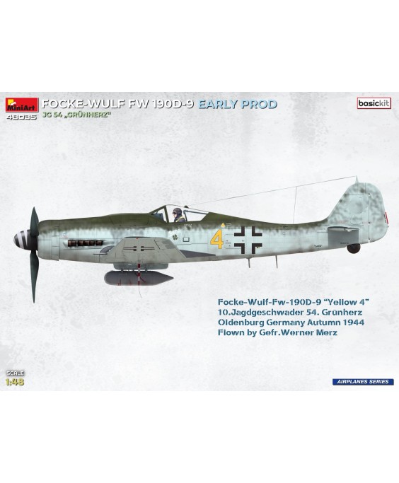 MiniArt FOCKE-WULF FW 190D-9 EARLY PROD. JG 54 „Grünherz“ BASIC KIT. 1/48