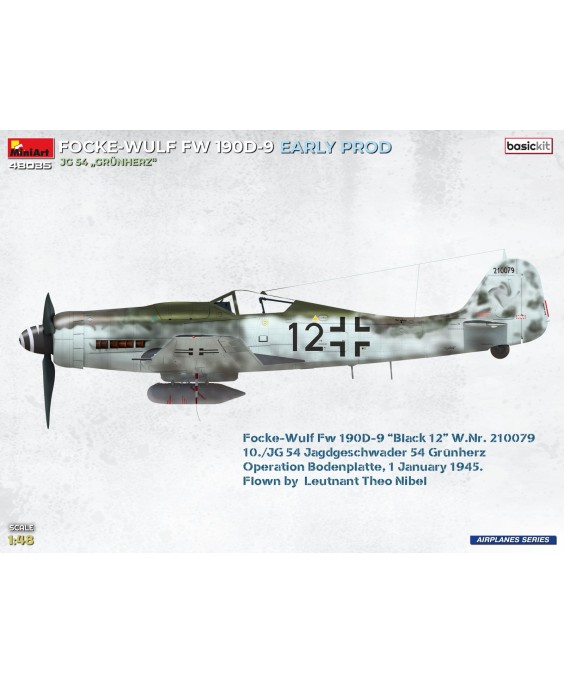 MiniArt FOCKE-WULF FW 190D-9 EARLY PROD. JG 54 „Grünherz“ BASIC KIT. 1/48