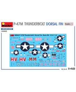 MiniArt P-47M THUNDERBOLT. DORSAL FIN. BASIC KIT 1/48