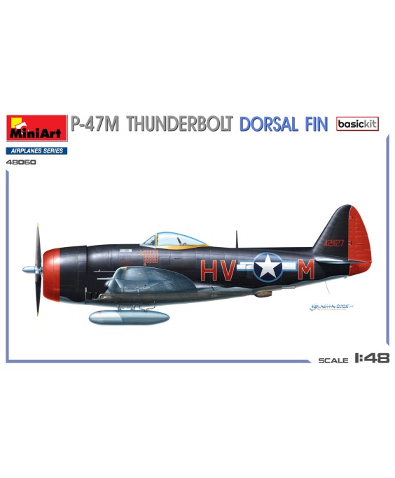 MiniArt P-47M THUNDERBOLT. DORSAL FIN. BASIC KIT 1/48