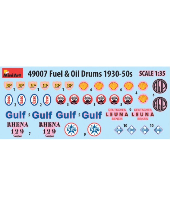 MiniArt FUEL & OIL DRUMS 1930-50s 1/48