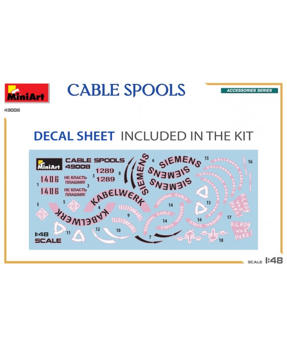 MiniArt  CABLE SPOOLS 1/48