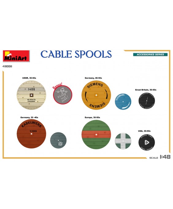 MiniArt  CABLE SPOOLS 1/48