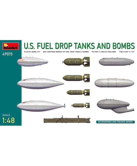 MiniArt U.S. FUEL DROP TANKS AND BOMBS 1/48