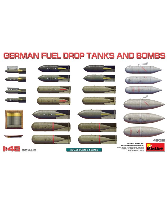 MiniArt GERMAN FUEL DROP TANKS AND BOMBS 1/48