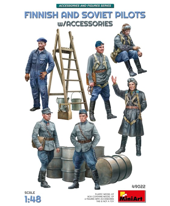 MiniArt FINNISH AND SOVIET PILOTS w/ACCESSORIES 1/48