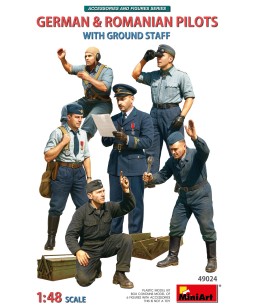 MiniArt GERMAN & ROMANIAN PILOTS W/GROUND STAFF 1/48