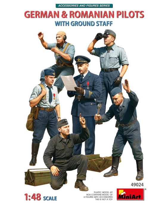 MiniArt GERMAN & ROMANIAN PILOTS W/GROUND STAFF 1/48
