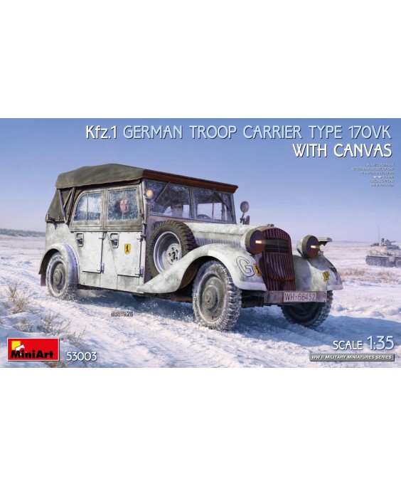 MiniArt Kfz.1 GERMAN TROOP CARRIER TYPE 170VK WITH CANVAS 1/35