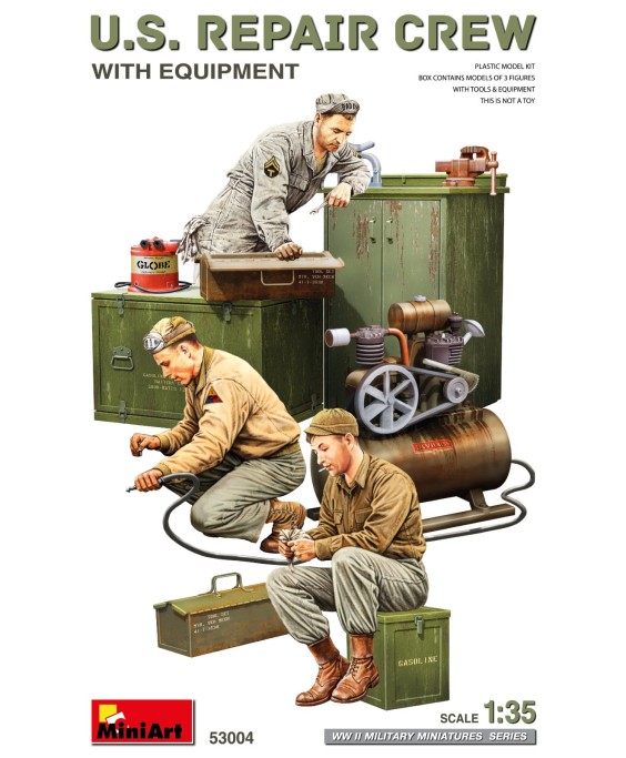 MiniArt U.S. REPAIR CREW W/EQUIPMENT 1/35