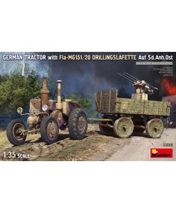 MiniArt FIELD GERMAN TRACTOR with Fla-MG151/20 DRILLINGSLAFETTE Auf Sd.Anh.Ost 1/35