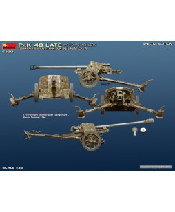 MiniArt German 7.5cm PaK 40 Late w/Elite Artillerie Regiment Crew  1/35