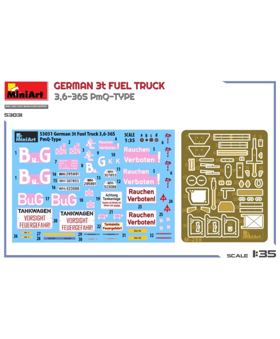 MiniArt GERMAN 3t FUEL TRUCK 3,6-36S PmQ-TYPE 1/35