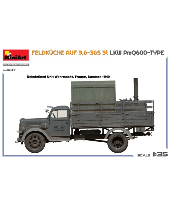 MiniArt FELDKÜCHE AUF 3,6-36S 3t LKW PmQ600-TYPE 1/35