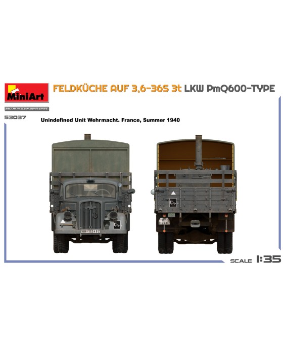 MiniArt FELDKÜCHE AUF 3,6-36S 3t LKW PmQ600-TYPE 1/35