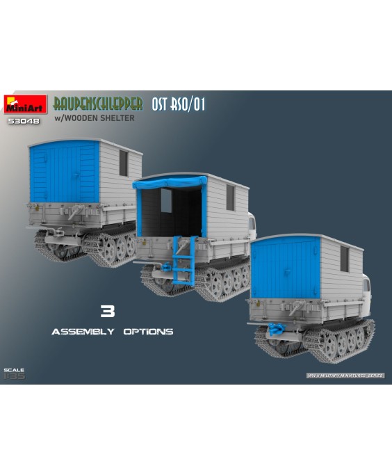 MiniArt Raupenschlepper Ost RSO/01 w/Wooden Shelter 1/35