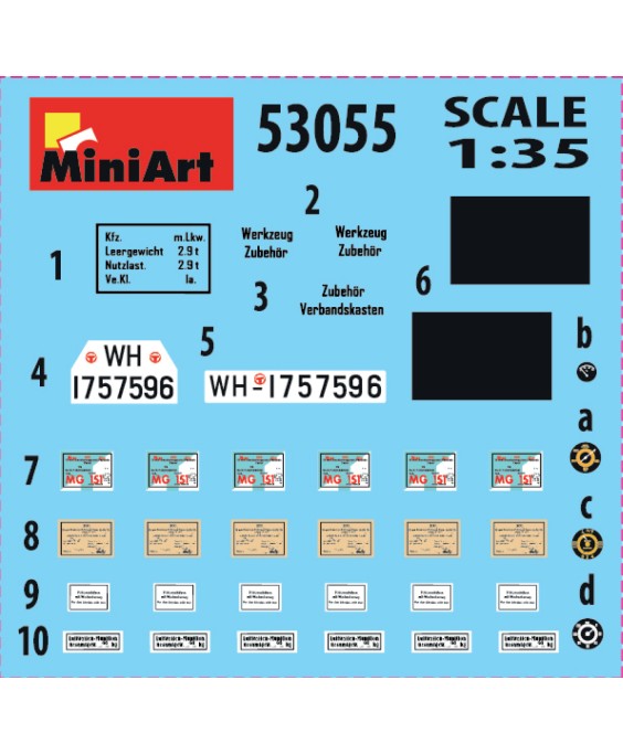 MiniArt GERMAN 3T CARGO TRUCK WITH MG 151/20 DRILLING 1/35