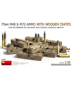 MiniArt 75mm M48 & M72 AMMO w/WOODEN CRATES 1/35