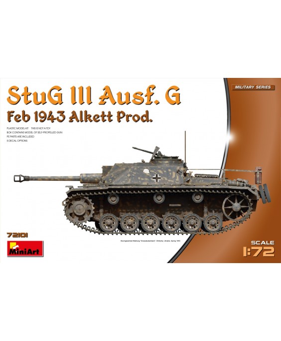 MiniArt modelis StuG III Ausf. G Feb 1943 Prod 1/72 MiniArt modelis StuG III Ausf. G Feb 1943 Prod 1/72