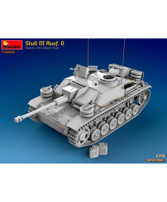 MiniArt modelis StuG III Ausf. G March 1943 Prod. 1/72
