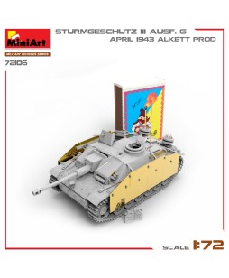MiniArt modelis STURMGESCHUTZ III AUSF. G, APRIL 1943 ALKETT PROD. 1/72