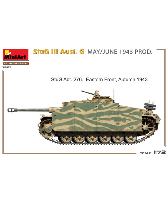 MiniArt modelis StuG III Ausf. G MAY/JUNE 1943 PROD. 1/72