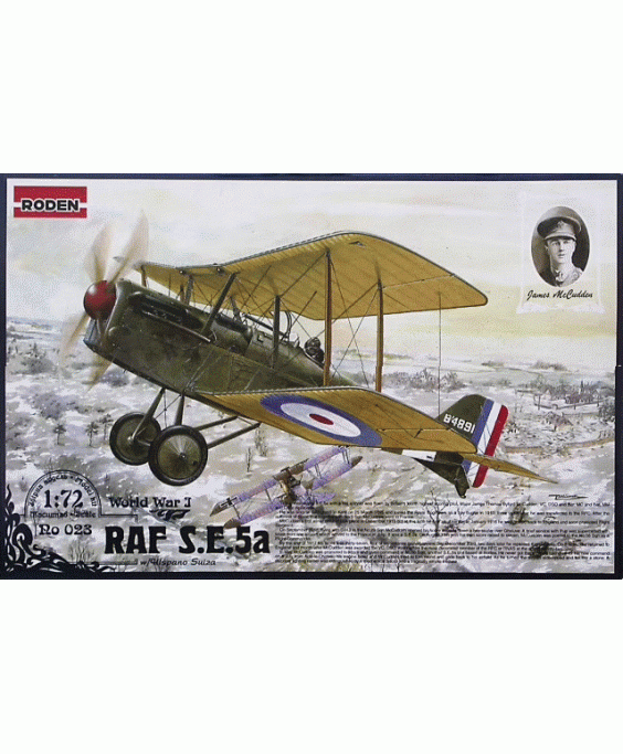 Roden modelis RAF S.E.5a w/Hispano Suiza 1/72