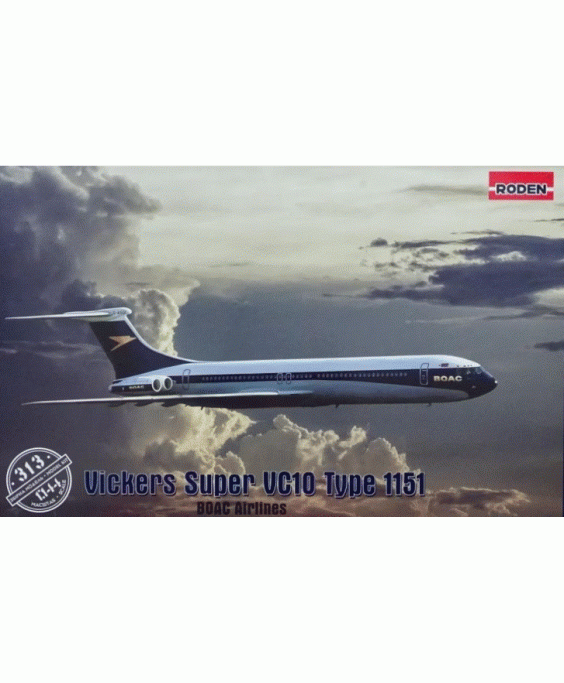 Roden modelis Vickers Super VC10 Type 1151 (BOAC Airlines) 1/144