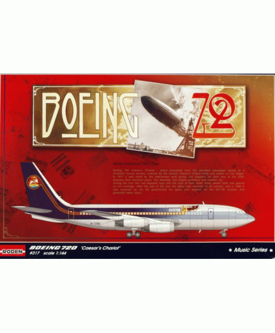 Roden modelis Boeing 720 Caesar's Chariot 1/144 Roden modelis Boeing 720 Caesar's Chariot 1/144