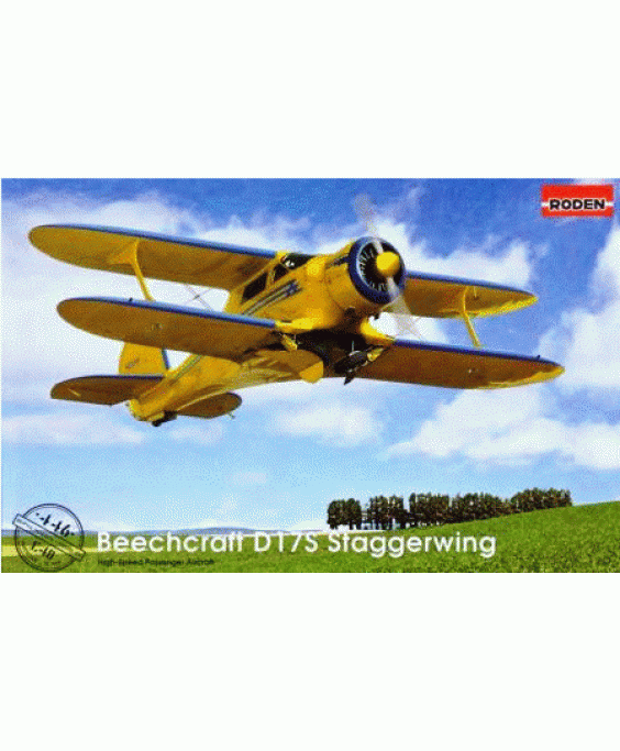 Roden modelis Beechcraft D17S Staggerwing 1/48