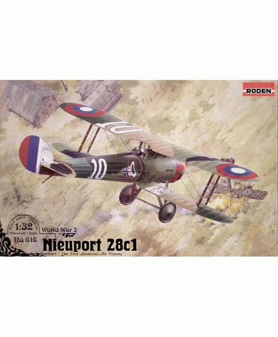 Roden modelis WW I Nieuport 28 c.1 1/32