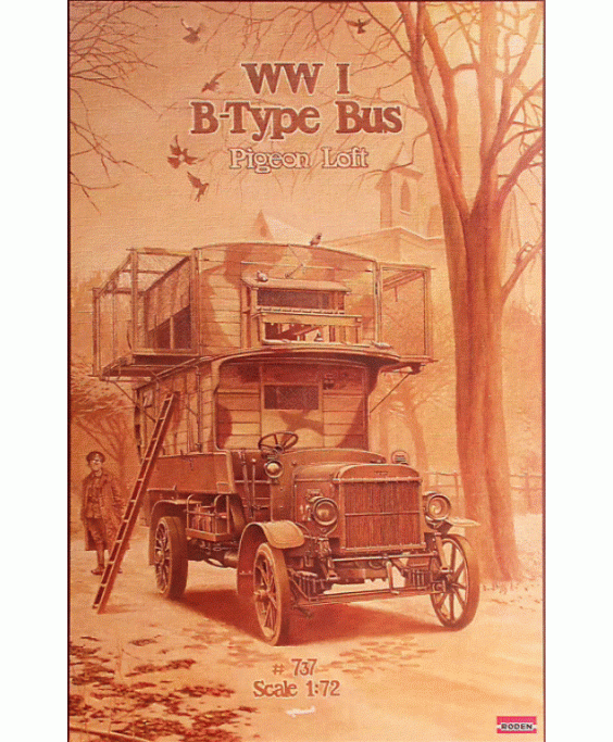 Roden modelis World War I Type B Bus Pigeon Loft 1/72