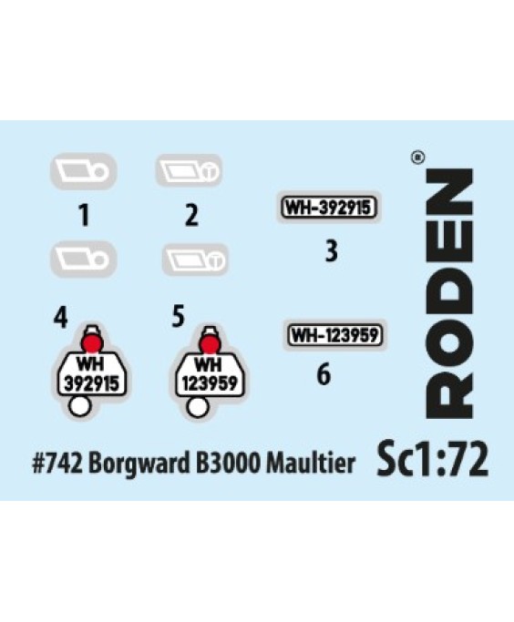 Roden modelis Borgward B3000 Maultier 1/72