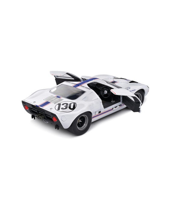 SOLIDO - FORD GT40 MK.1 WHITE #130 GREDER/GIORGI TARGA FLORIO 1967, 1/18