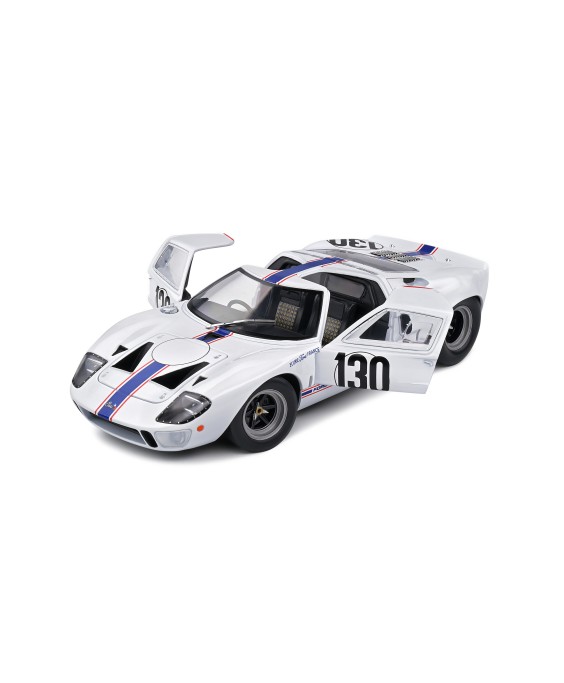 SOLIDO - FORD GT40 MK.1 WHITE #130 GREDER/GIORGI TARGA FLORIO 1967, 1/18