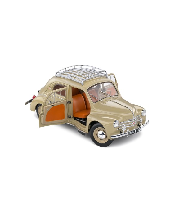SOLIDO - RENAULT 4CV BEIGE TOURTERELLE 1956, 1/18