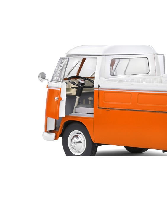 SOLIDO - VOLKSWAGEN T1 PICK-UP ORANGE / WHITE 1950, 1/18