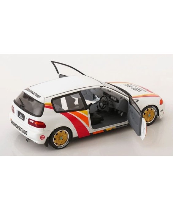 SOLIDO - HONDA CIVIC (EG6) WORKS MUGEN RACING WHITE 1992, 1/18
