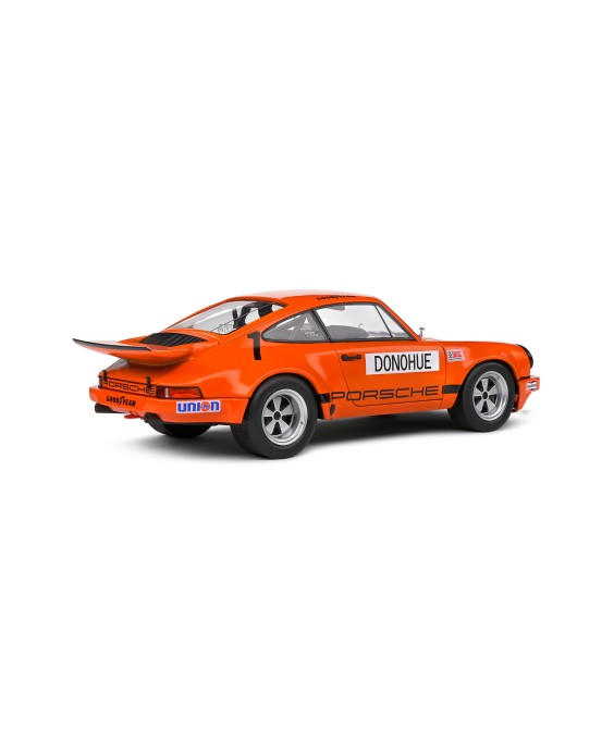 SOLIDO - PORSCHE 911 IROC ORANGE #1 DONOHUE IROC DAYTONA 1974, 1/18